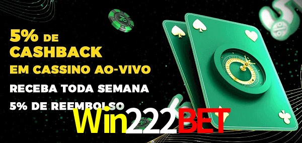 Promoções do cassino ao Vivo Win222Bet